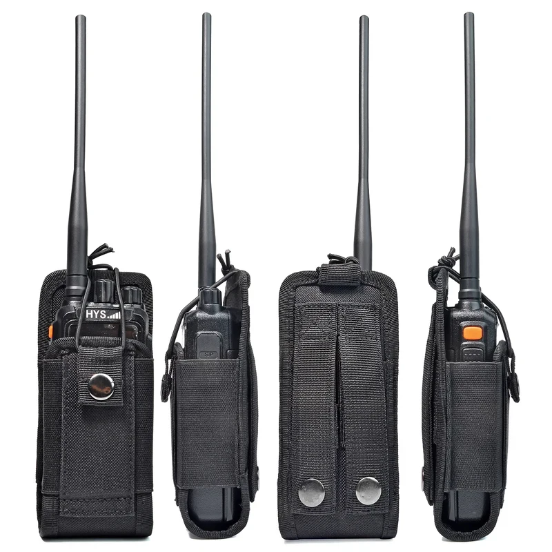 

Tactical MOLLE Nylon Handheld Radio Holster Walkie Talkie Pouch Holder Fit Baofeng Motorola Uniden Cobra Midland