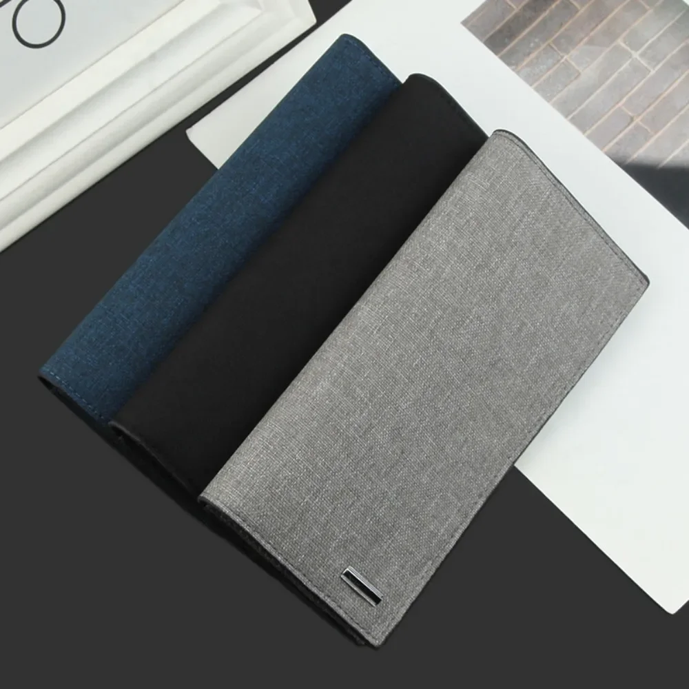 

Casual Men Wallet Long Thin Wallet Canvas Clutch Bag Men's Credit Card Holders Student Coin Purse Hasp Wallet Men Cartera Hombre