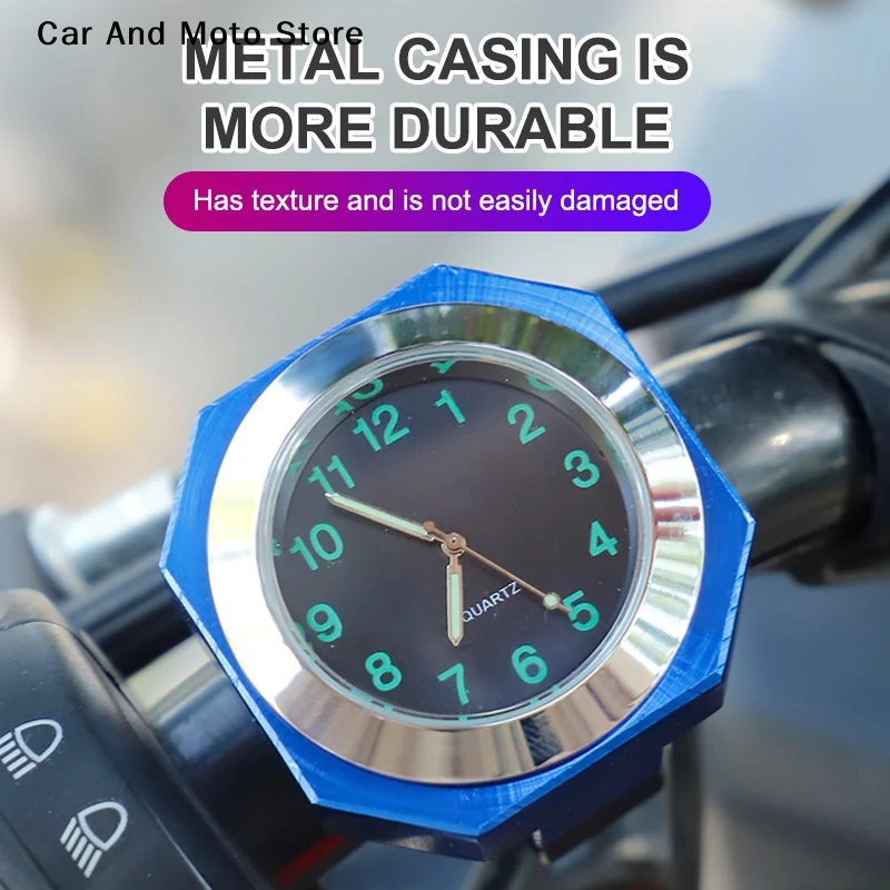

【CMO】Motorcycle Quartz Clock Waterproof Electronic Clock Handlebar Mount For Bicycle Motobike Gauge Instrument Accessories