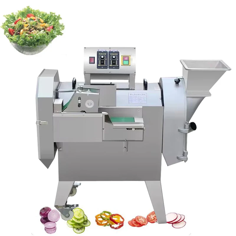 Commercial Multifunctional 2-Head Fruit Vegetable Cutter Machine Slicing Dicing Machine