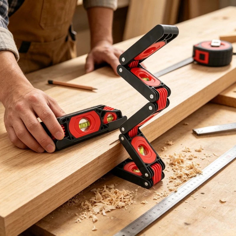 multifunctional-folding-level-ruler-multi-angle-magnetic-measuring-tool-for-woodworking-carpenter-home-improvement