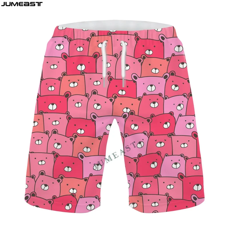 

Jumeast Men Women 3D Oversized Female Cartoon Animal Pig Elephant Penguin Shorts Trunks Beach Casual Sweatpants Short Pants