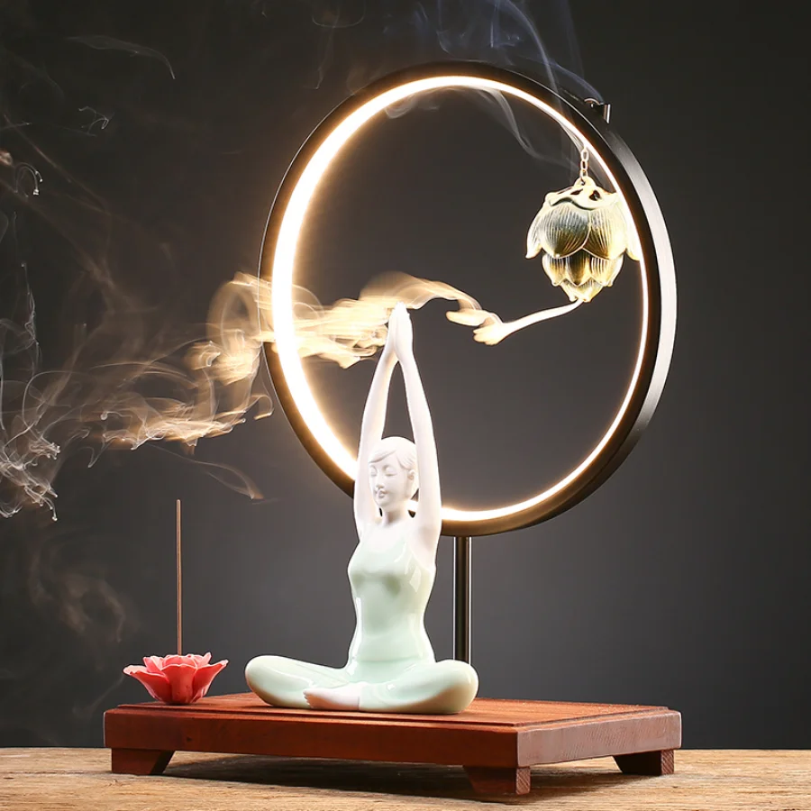 Flow Back Electric Incense Burner Portable Woman Xiangyun Fisherman Incense Burner Accessories Kit Girl Incensario Brume