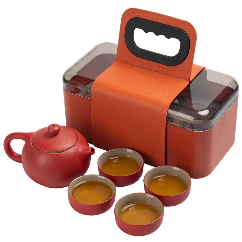 Camping Portable Travel Tea Set Company Business Kung Fu Tea Set Souvenir Team Building Practical Gifts