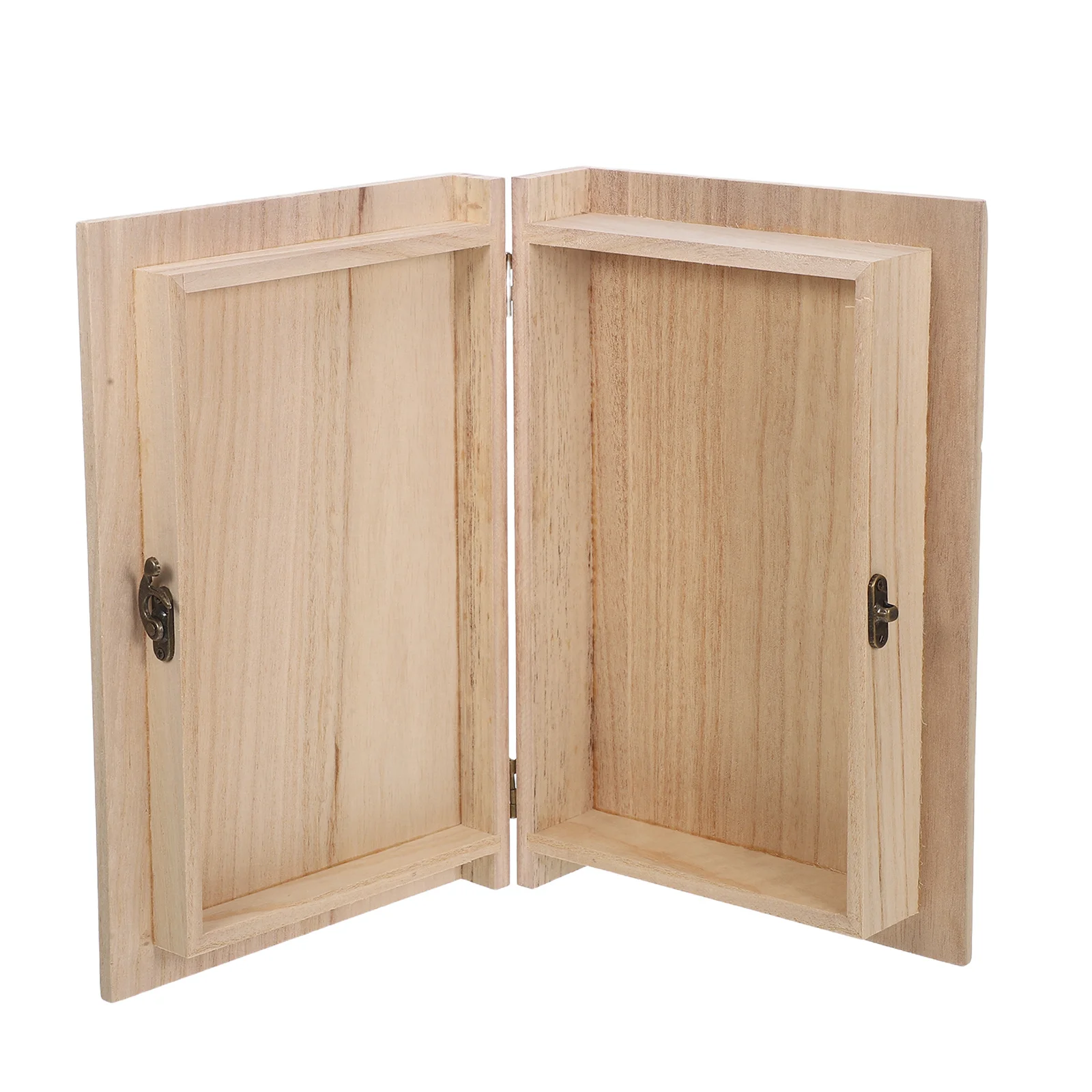 

Wooden Bible Storage Box 28X17.8X7Cm Hinged Lid Blank Keepsake Organizer For Jewelry Cards Trinkets Decorative Wood