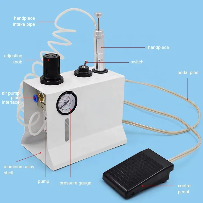 Fotografia 3: Máquina de Esculpir Pneumática de Alta Velocidade para Laboratório Odontológico, Cartucho Cerâmico, Turbina a Ar para Técnicos, Máquina de Gravação de Coroas Dentárias