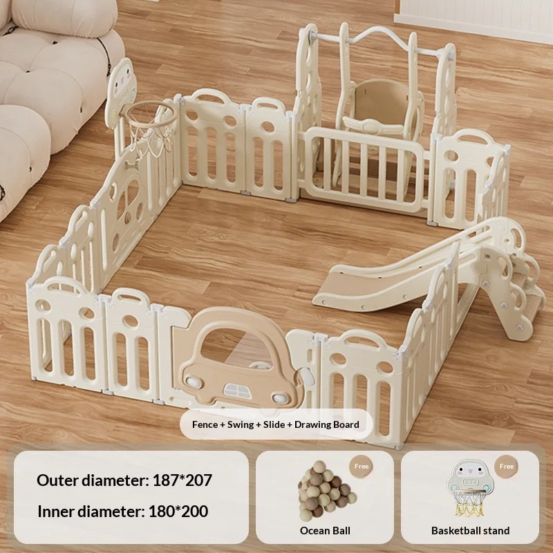 

Foldable Portable Baby Playpen Play Yard Foam Crawling Mat Soft Non Slip Toddler Safety Fence Indoor Home Baby Playground