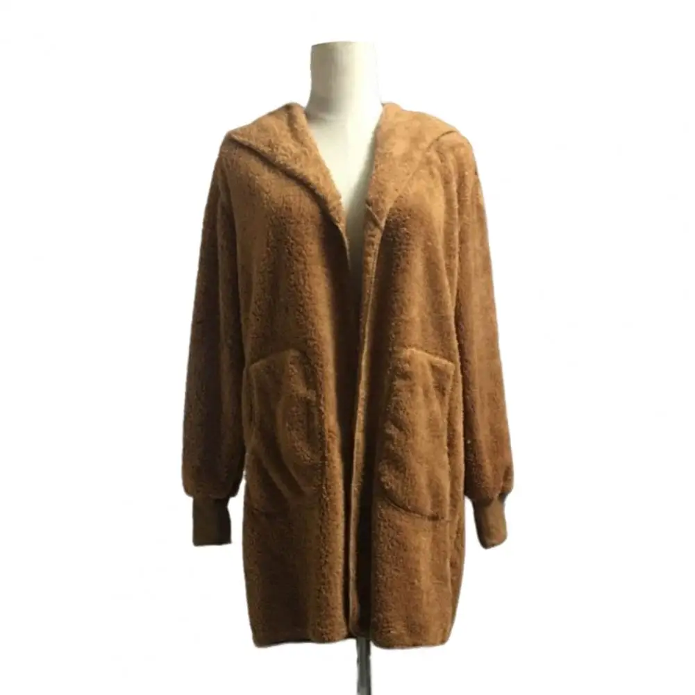 

Women Fashion Jacket Solid Color Open Stitch Winter Coat Jackets Female Long Sleeve Fashion Casual Thicken Coats Warm Casual