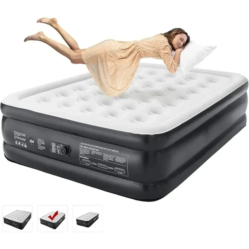 【2026】Hypo-Allergenic Air Mattresses King Size Double Air Bed With Built In Pump Inflatable Mattress