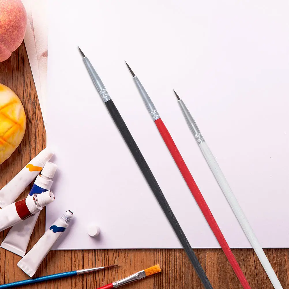 60Pcs Professional Nylon Paint Brush Set Round Pointed Tip Watercolor Brushes Bulk for Detailing Liner Fine Line Art Craft