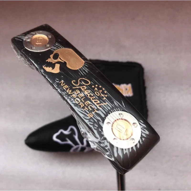 

New Men's Golf Putter 2 Skull Gold Right Handed High Quality 32/33/34/35 Inches with Cover