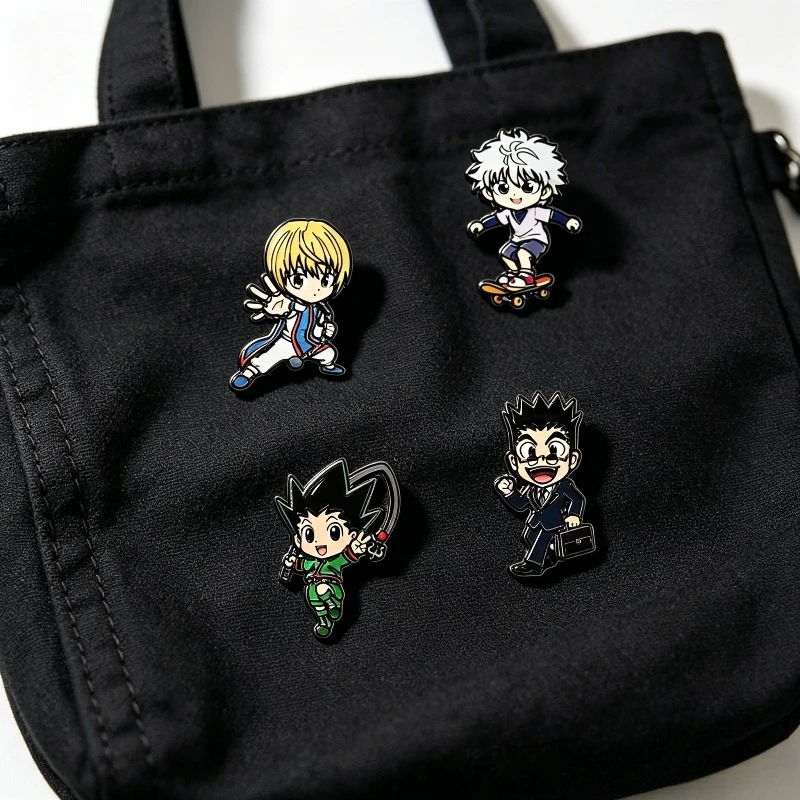 Hot New cute animation anime film and television peripheral cartoon full-time hunter cute character brooch zinc alloy badge gift