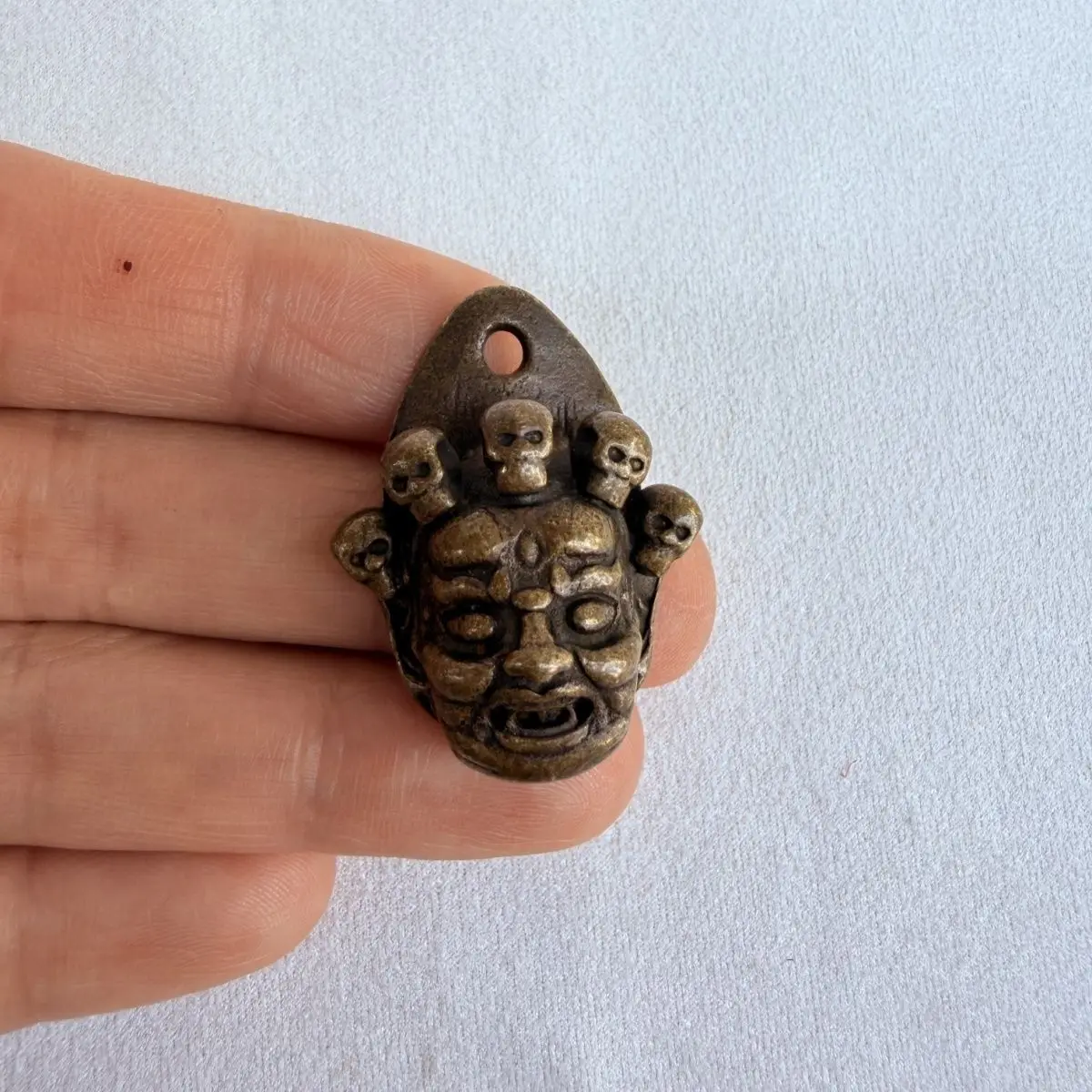 Tibetan Tibetan Wrathful Guardian Skull Pendant Statues Figurines Lucky Ornaments Home Decoration gifts
