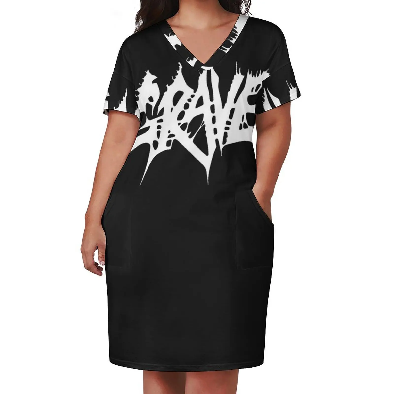 Grave classic t shirt Loose Pocket Dress women