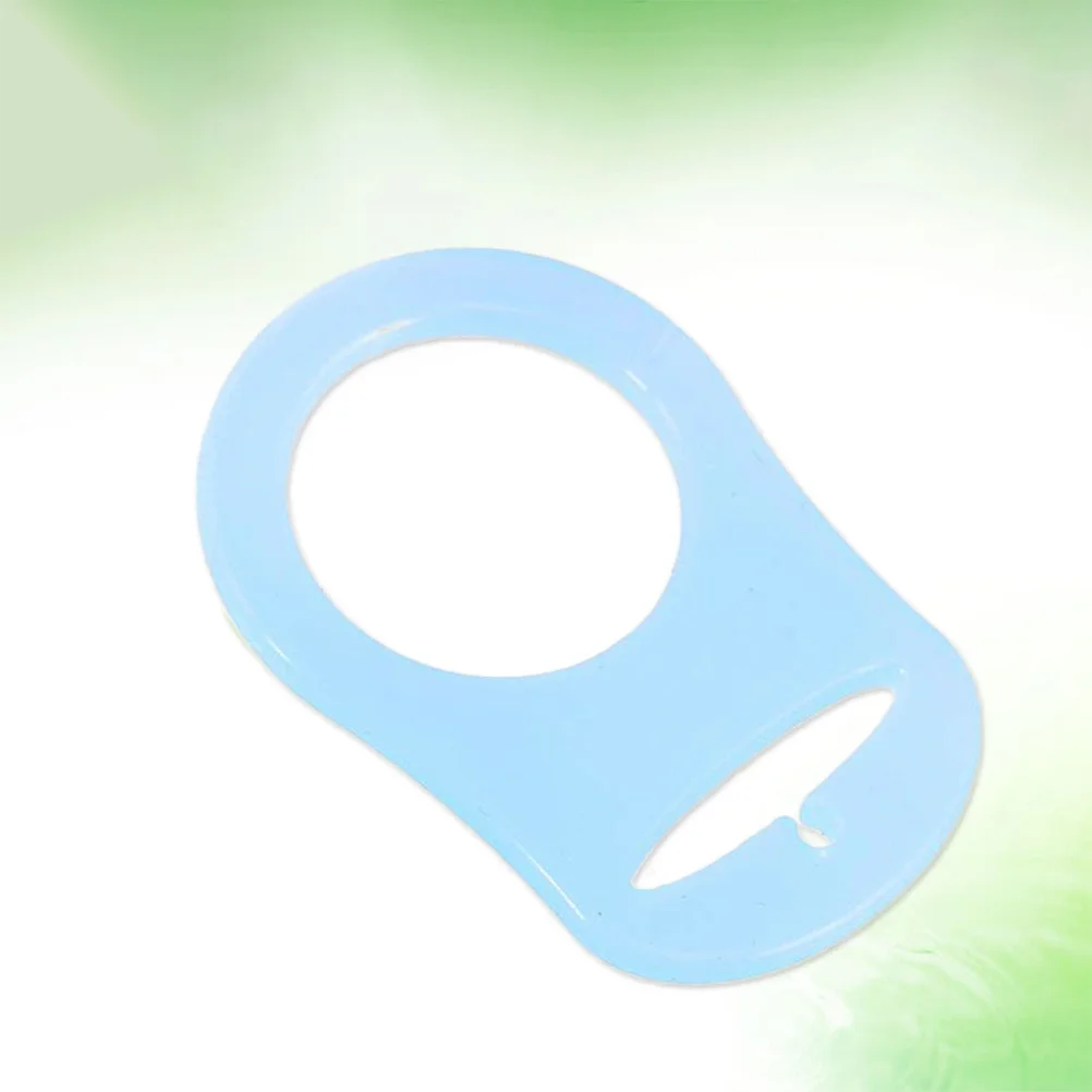 Soporte para chupete de bebé, anillo de silicona para adaptador de Clips, Clip para chupete azul claro, alimentación infantil, 10 Uds.