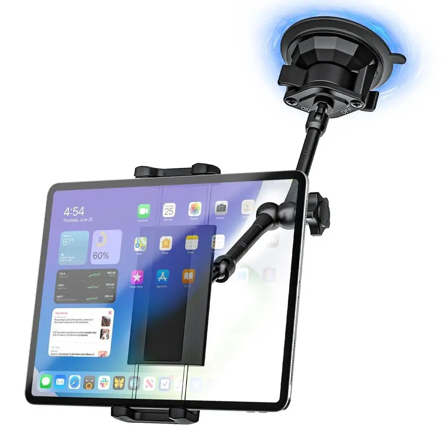

Tablet Holder Mount for Car Truck Latest AntiShake Dashboard Windshield Window Tablet Stand for Truck Car Pickup, Heavy Duty Sun