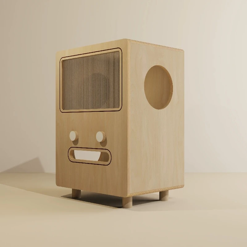Pet Furniture Speaker Semi-enclosed Double-layer Cat Nest Bedside Table People and Cats Share Four Seasons Universal Cat House