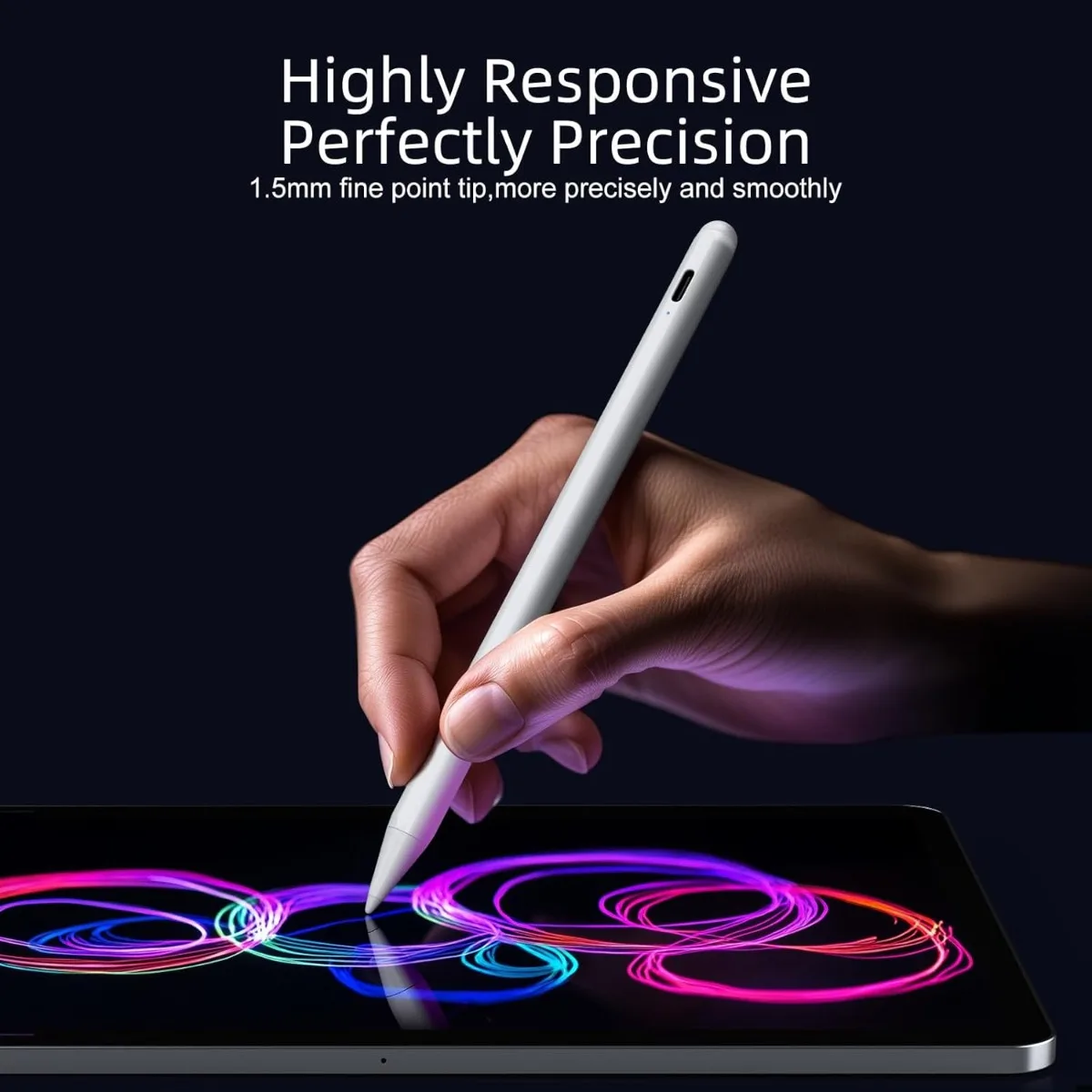 

Stylus Pen for iPad 6th-11th Generation Pencil with 2018-2025 Apple iPad Pro 11"/12.9"/M4,iPad Air 3/4/5/M2/M3,iPad mini 5/6 Gen