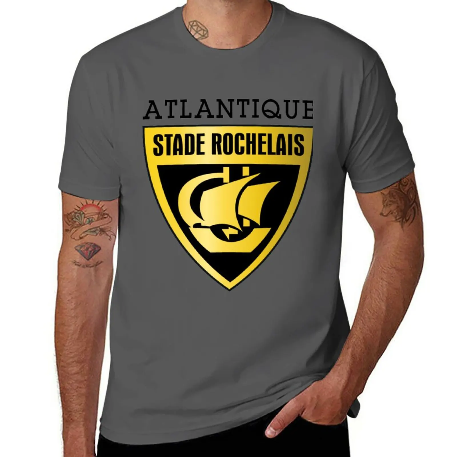 

New Stade Rochelais Logo rugby T-Shirt Short t-shirt plain t-shirt oversized t shirts men clothing