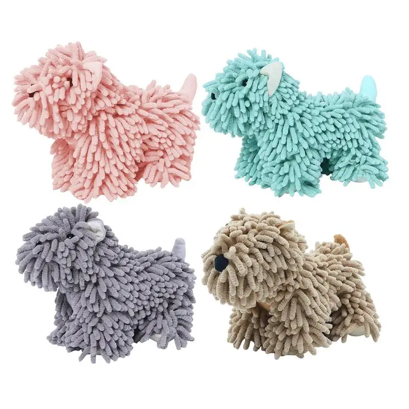 

Fuzzy Ball Hand Towel Cute Chenille Dogs Fuzzy Ball Hand Towel High Absorbent Bathroom Hand Towels Unique Home Decor