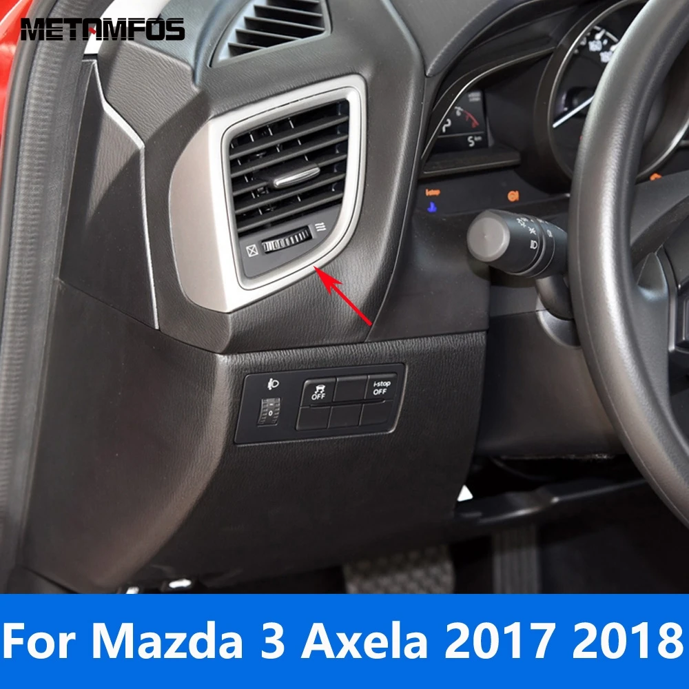 Accessories For Mazda 3 M3 Axela 2017 2018 Matte Interior Side Front Air Conditioner Vent Outlet Cover Molding Trim Car Styling