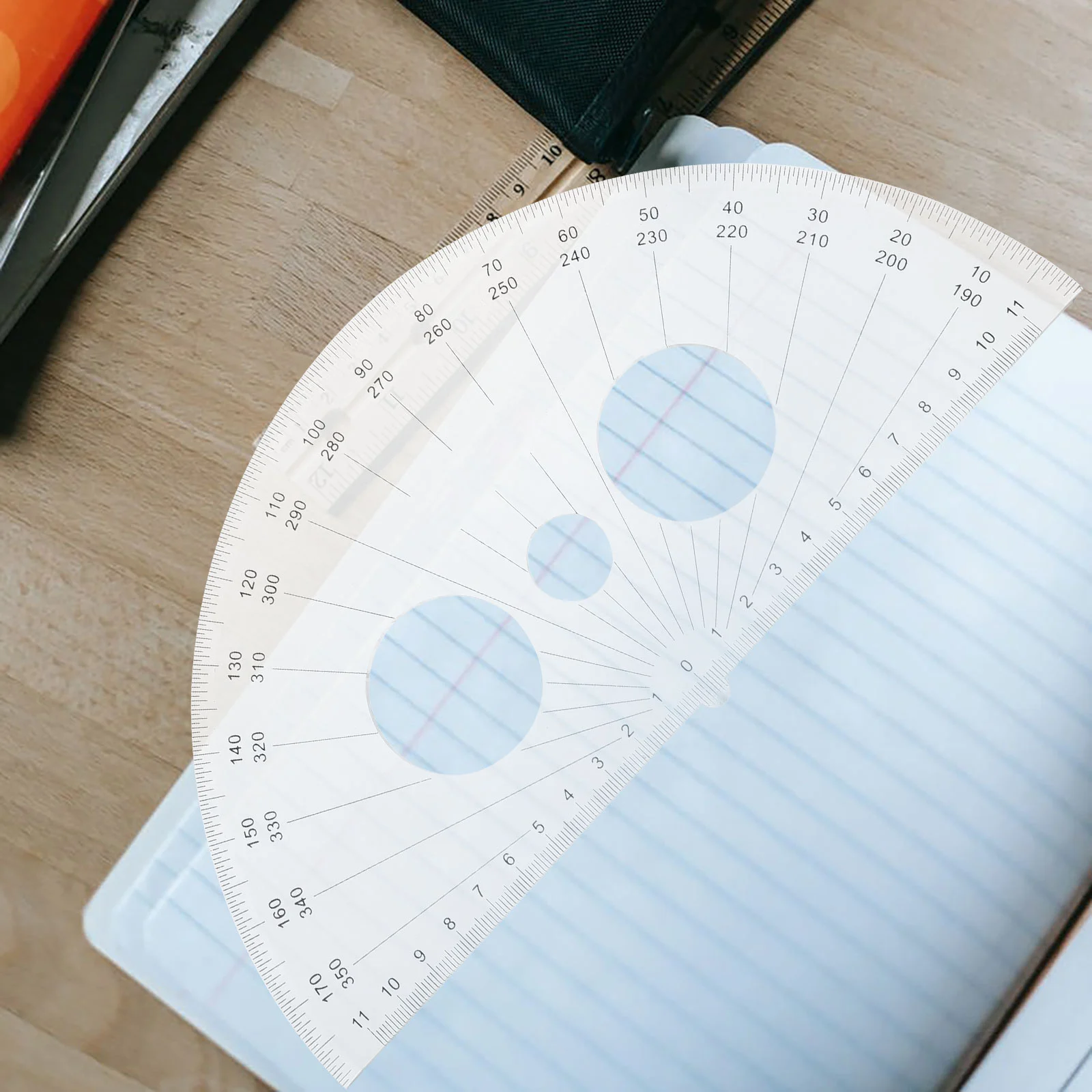 

Plastic Transparent Ruler Protractor Triangle Ruler Protractor Stationery for School Half Circle Ruler Student Tape Drawing