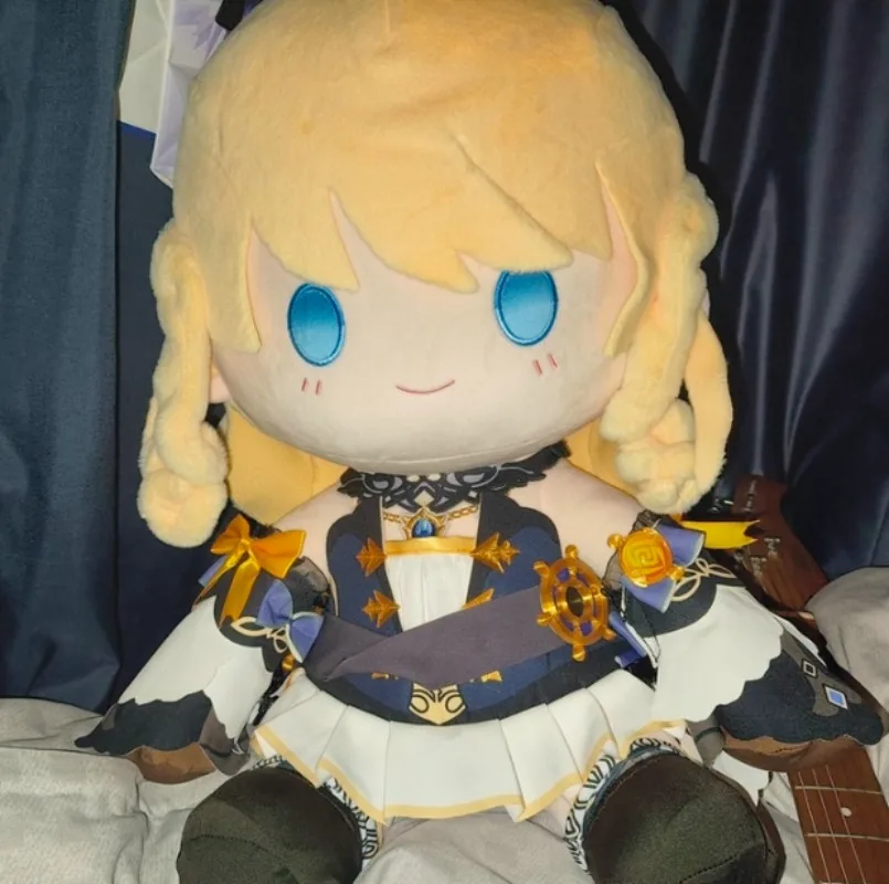 40cm Genshin Impact Navia Caspar Cartoon Stuffed Plushies Plush Doll Clothes Soft Pillow Anime Cute Figure Game Toy Kids Gifts