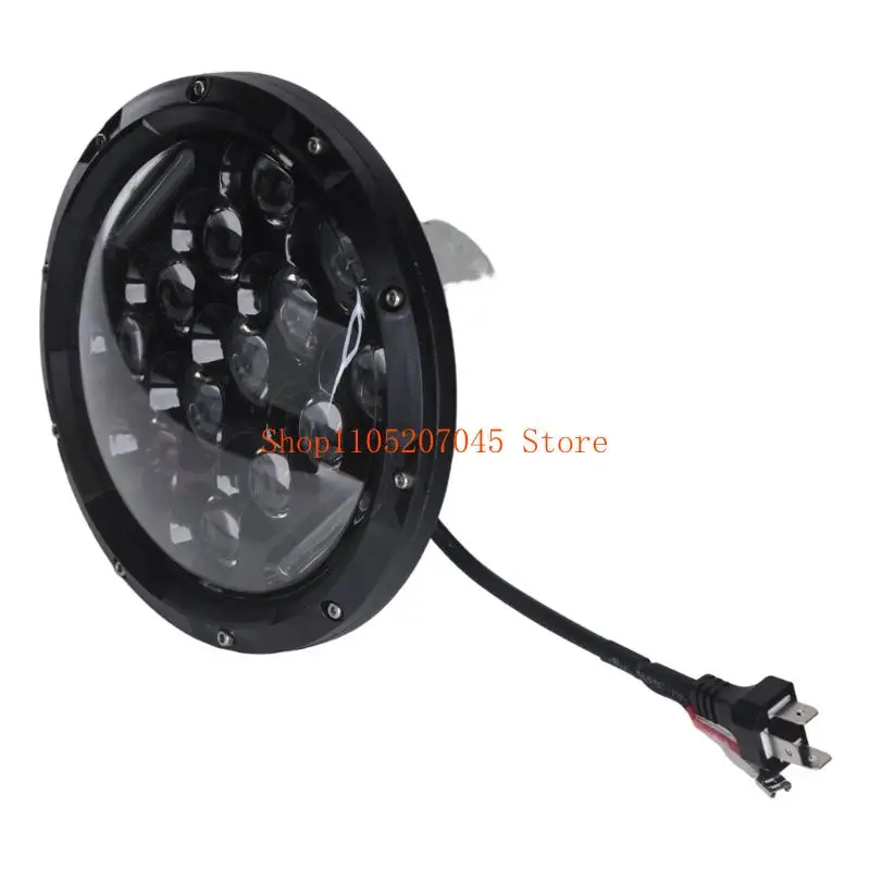 37cd Round Vehicle LED Work Light with Selectable White or White-and-Yellow Output, 12 V Input and Included Basic Mounting