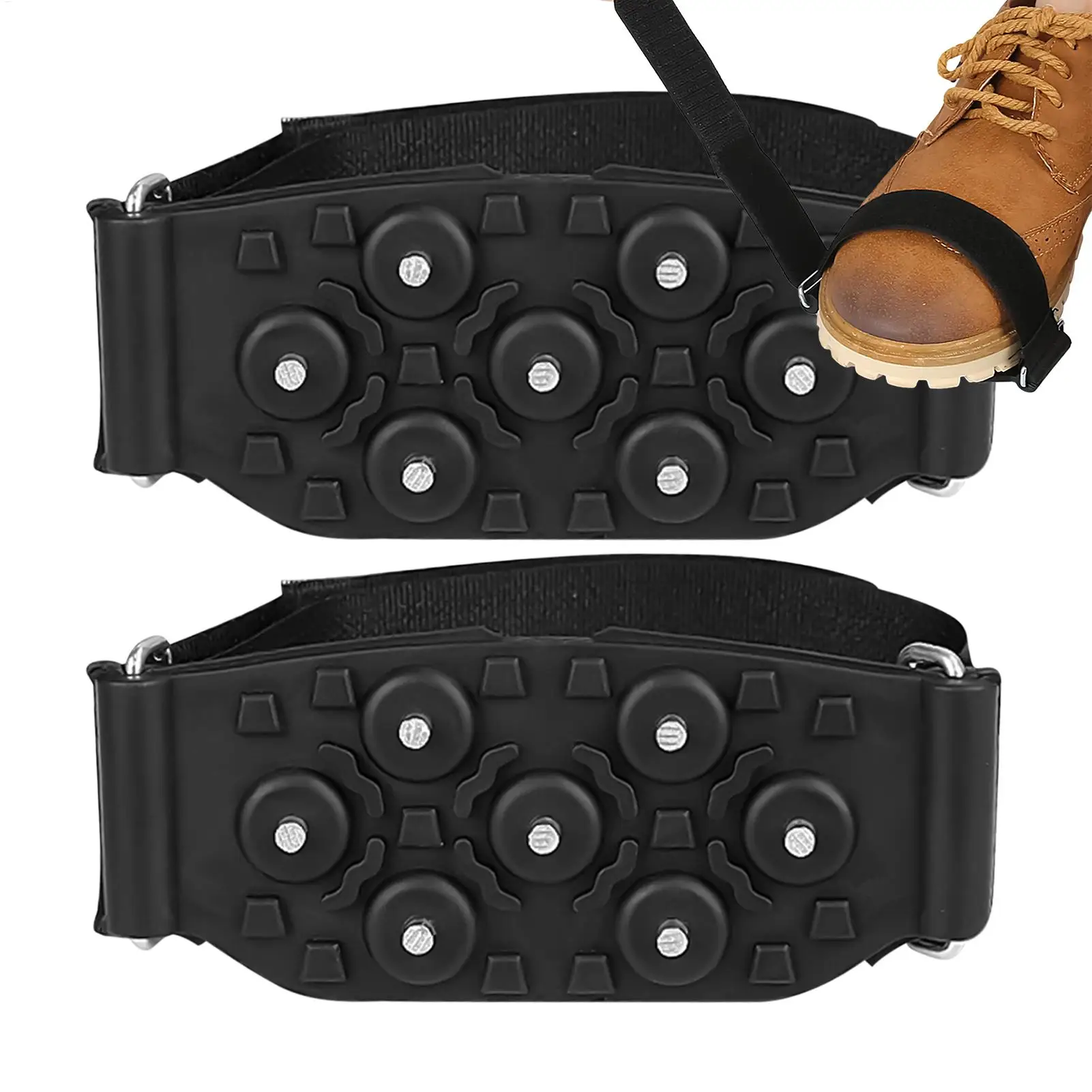Verstellbare Eisrutschschuhe mit Anti-Rutsch-Grip, Sicherheitsriemen und zuverlässiger Traktion für Wandern, Bergsteigen und Outdoor-Laufen