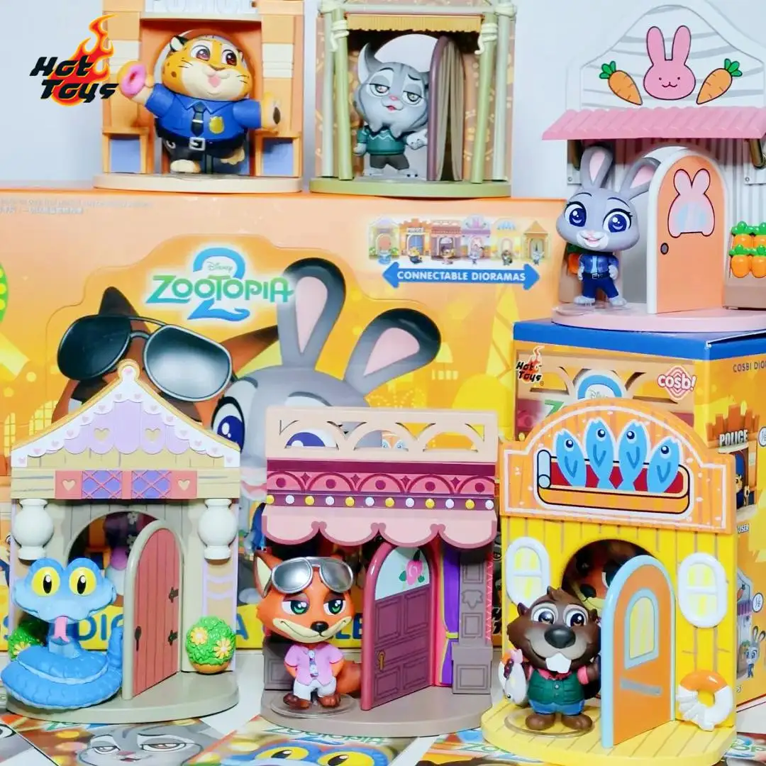 

Новые оригинальные популярные игрушки Cosbi Disney Zootopia 2, коллекция диорамы, загадочная слепая коробка, мини-фигурка, сцена из фильма, модный подарок
