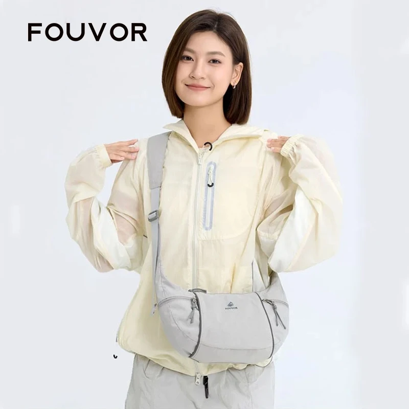 

Fouvor Casual Crossbody Bag Multi-Pockets Adjustable Wide Strap Zipper Shoulder Bags Waterproof Practical Dumpling Bag 3073-05