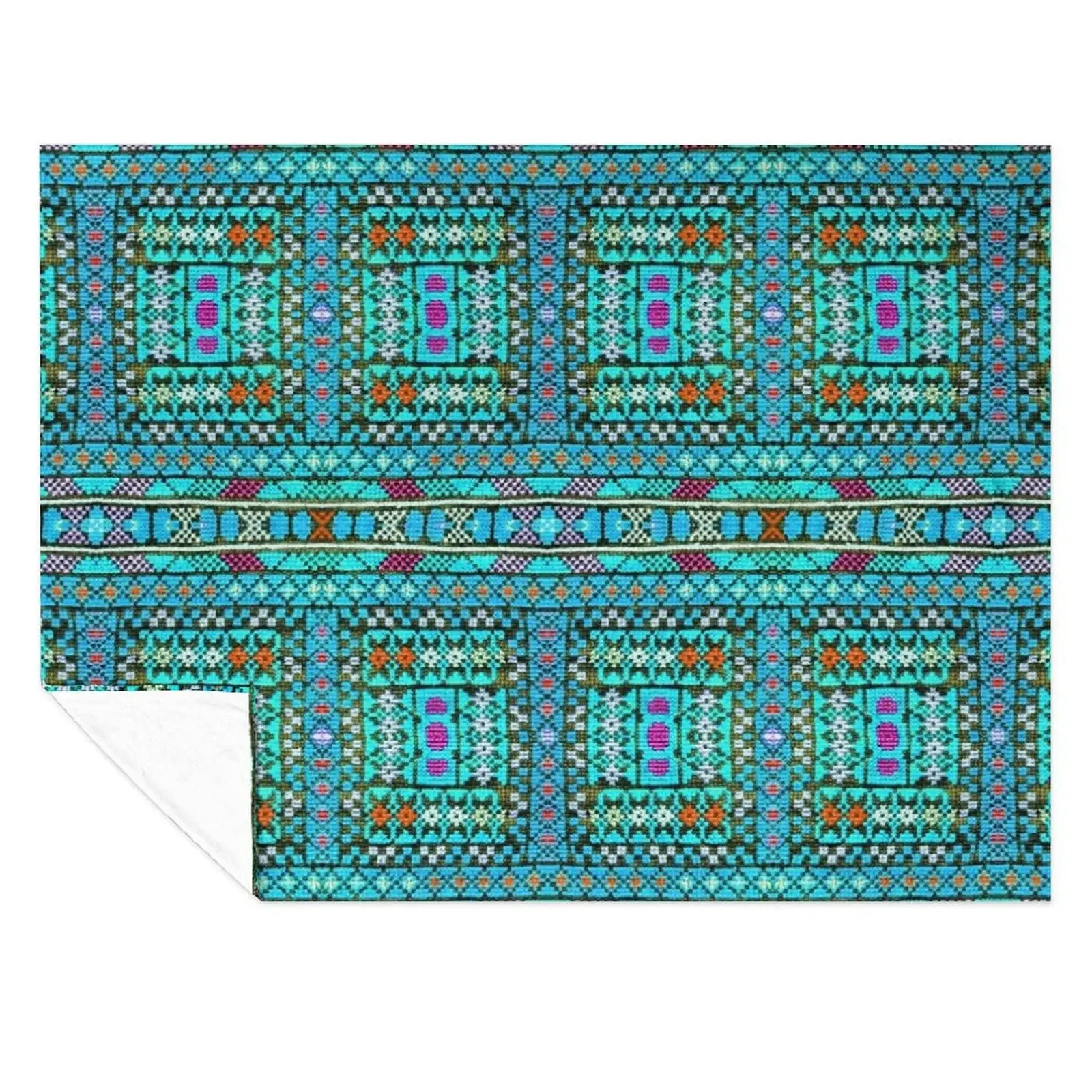 

Mixed Design Embroidery in Colors Throw Blanket bed plaid Blankets For Bed Single Kid'S Blankets
