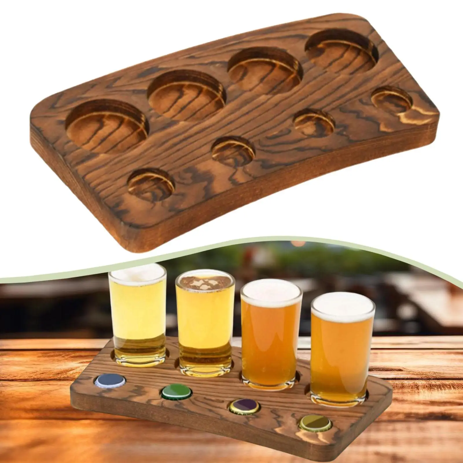 صينية تقديم تذوق البيرة، مجداف طيران محمول قائم بذاته للشرب، هدايا مصنع الجعة المنزلية #4