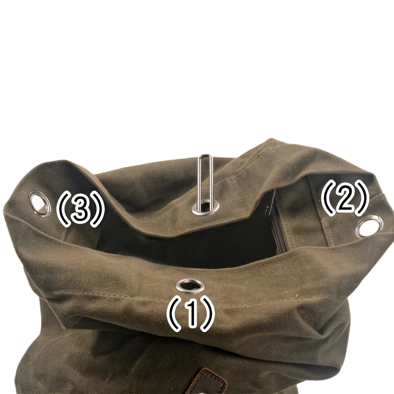 Imagem -05 - Mochila Lona Encerada Mochila Militar Grande Capacidade Balde Bolsa para Montanhismo