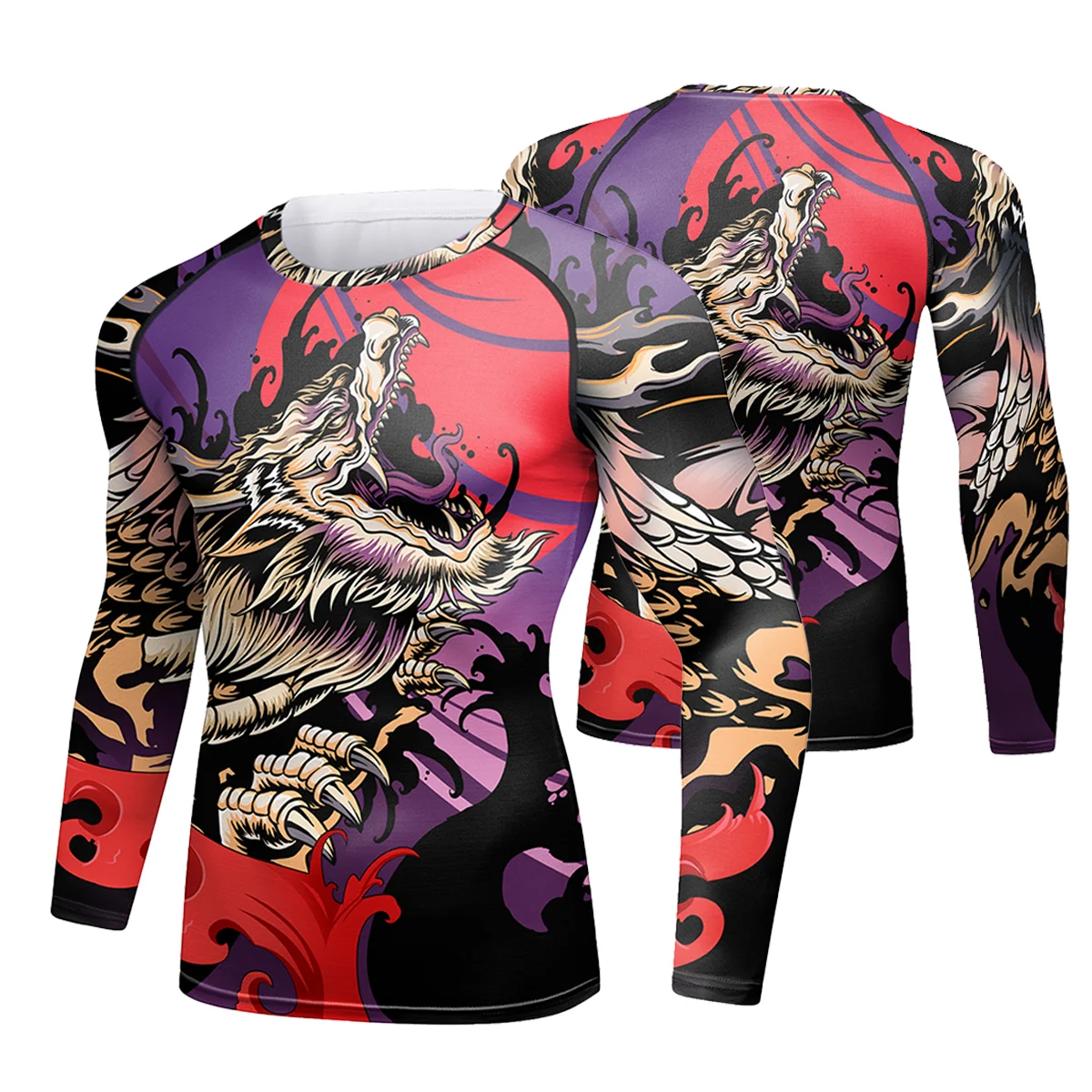 Sportswear Long Sleeve jiu jitsu Rash Guard for Men MMA BJJ Athletic Compression Shirt Male Cross Training Rashguard subliminal