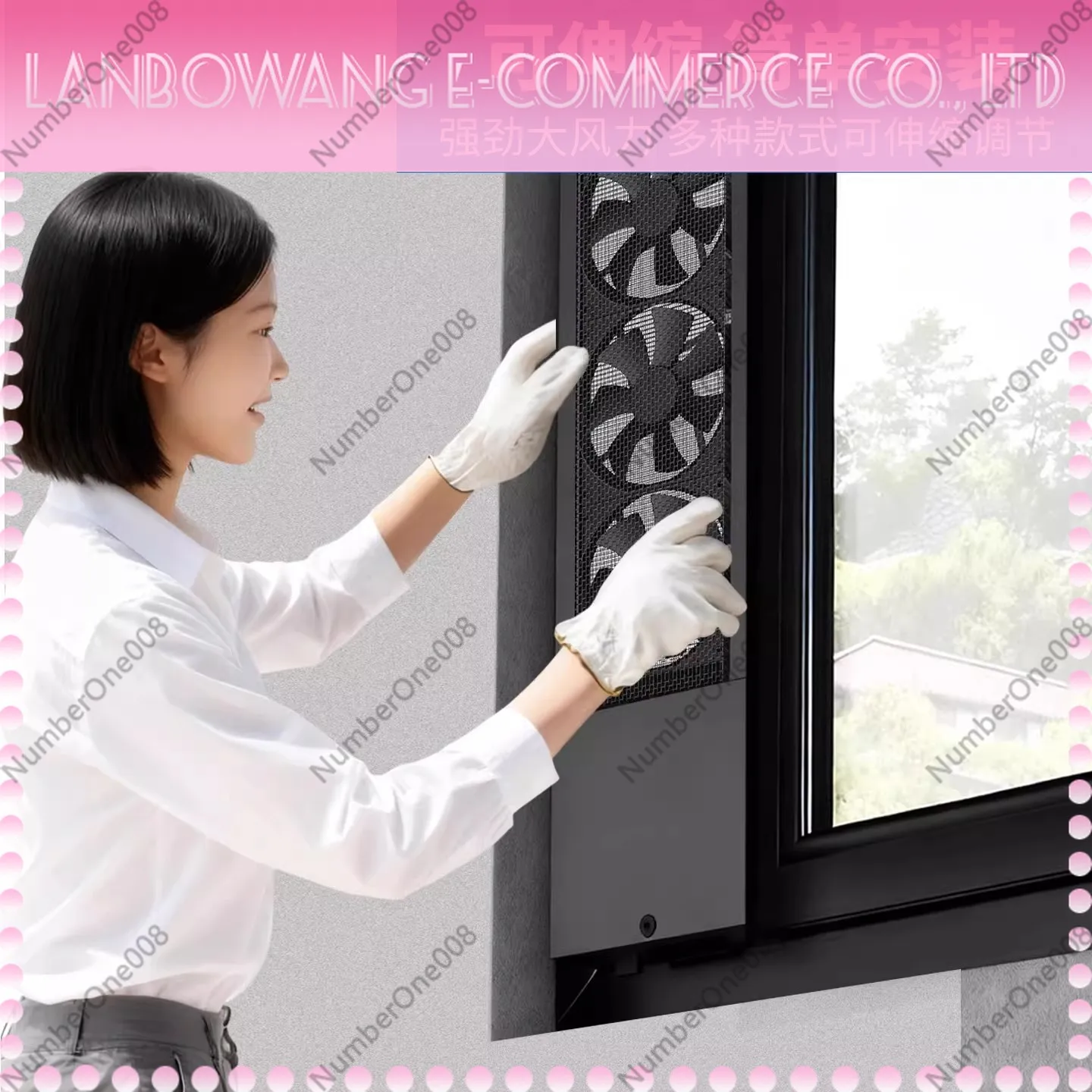 No-Drill Window Exhaust Fan Adjustable Telescopic Ventilation Extractor Quiet