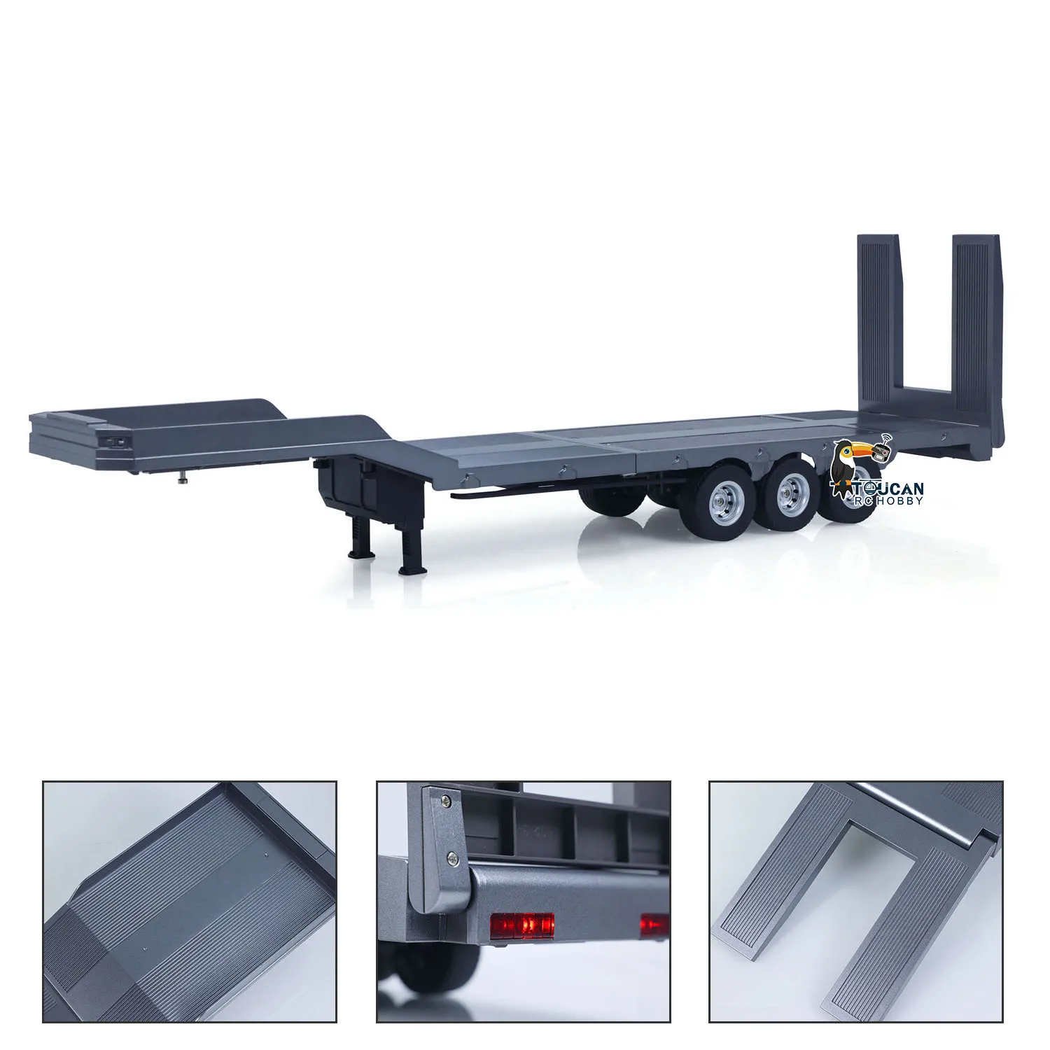 새로운 HUINA 1502 RC 트레일러 1/18 플랫 베드 세미 트레일러 1/18 770s RC 트랙터 트럭 RC 건설 트럭 RC 자동차 모델 RC 완구