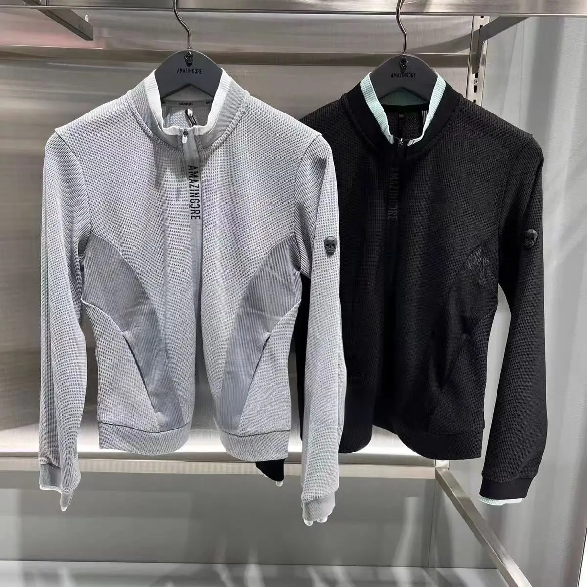 

Women's Golf Casual Stand Collar Top Spring/Summer Versatile Long-Sleeve Zipper Jacket