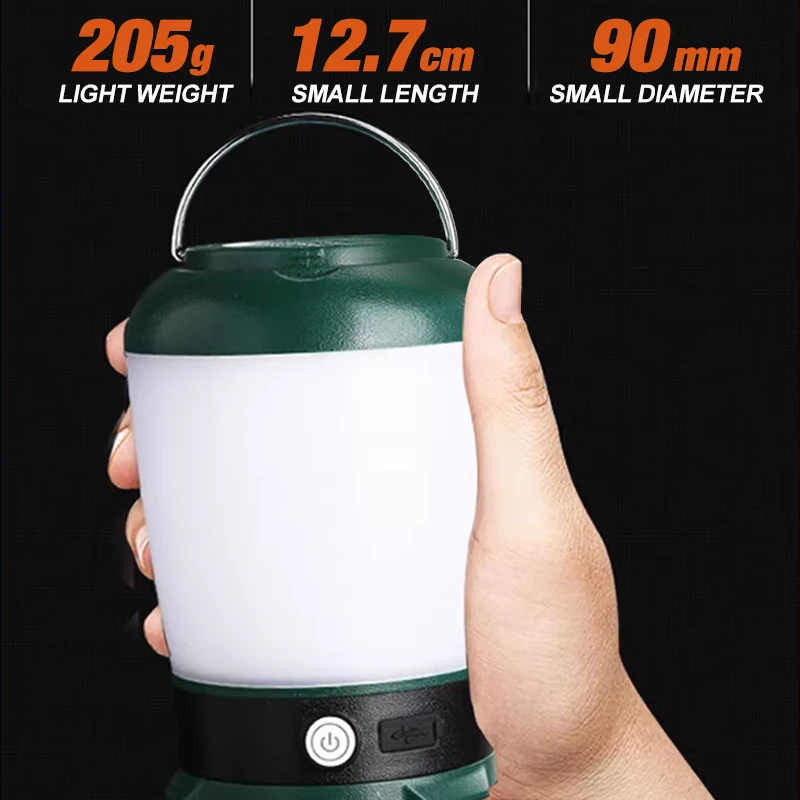 โคมไฟตั้งแคมป์แบบย้อนยุคไฟฉายกลางแจ้งโคมไฟทำงานฉุกเฉินโคมไฟตกปลาเต็นท์วินเทจโคมไฟในสวนแบบชาร์จไฟได้