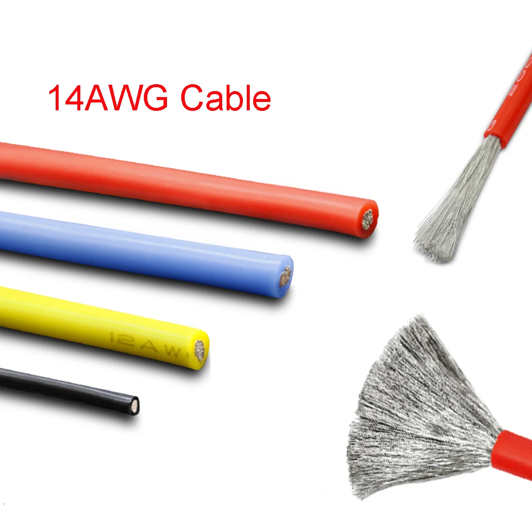 Термостойкий силиконовый провод 14AWG, мягкий силиконовый провод 12AWG 14AWG 16AWG 20AWG 22AWG 24AWG 26AWG 28AWG 30AWG, термостойкий силикон