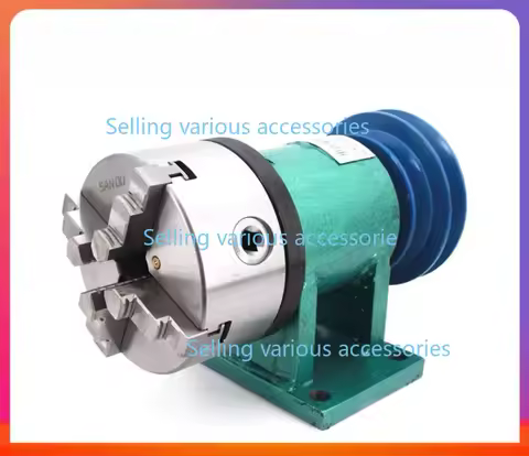 Small Woodworking Rotating Seat 80 Chuck Flange Pulley Lathe Spindle Tools New Household Lathe Spindle Assembly DIY