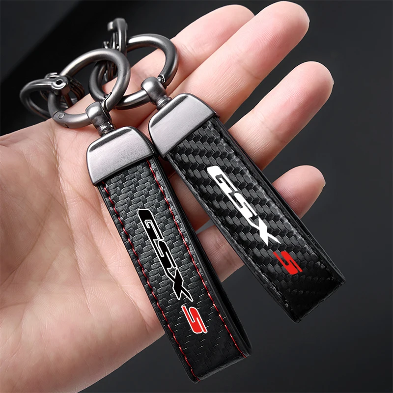 High-Grade leather Motorcycle Keychain Holder Keyring For SUZUKI GSX-S 1000 GSXS 750 GSX S 1000 F Accessories image 6