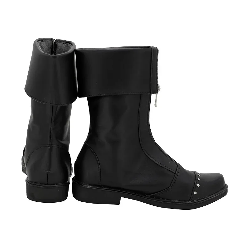 Final Fantasy VII Cloud Strife Cosplay Boots scarpe con doppia cerniera su misura per uomo