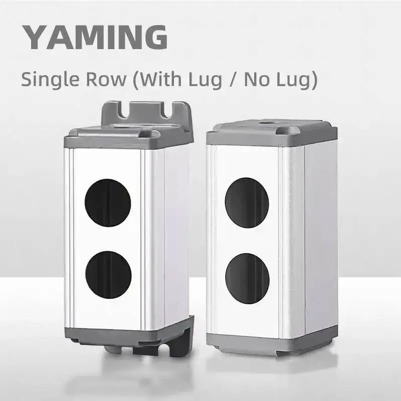 16/19/22mm ze stopu Aluminium ze stopu Aluminium pudełko ochronne dla metalowy przełącznik wciskany IP67 wodoodporny przemysłowy 12/3/4/5 otwory jeden rząd