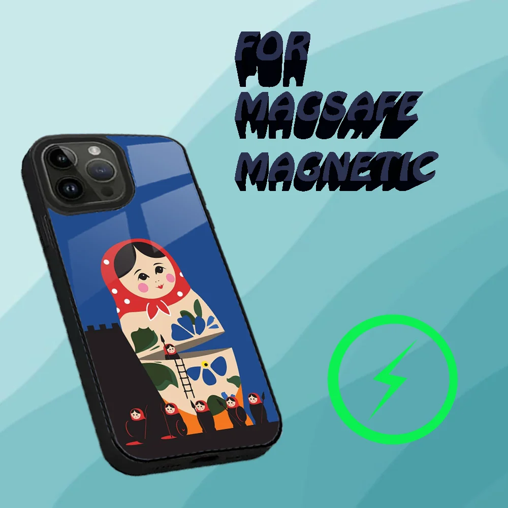 Russian Dolls Matryoshka Phone Case For iPhone 16,15,14,13,12,11,Plus,Pro,Max Mini Magsafe Magnetic Wireless Charging