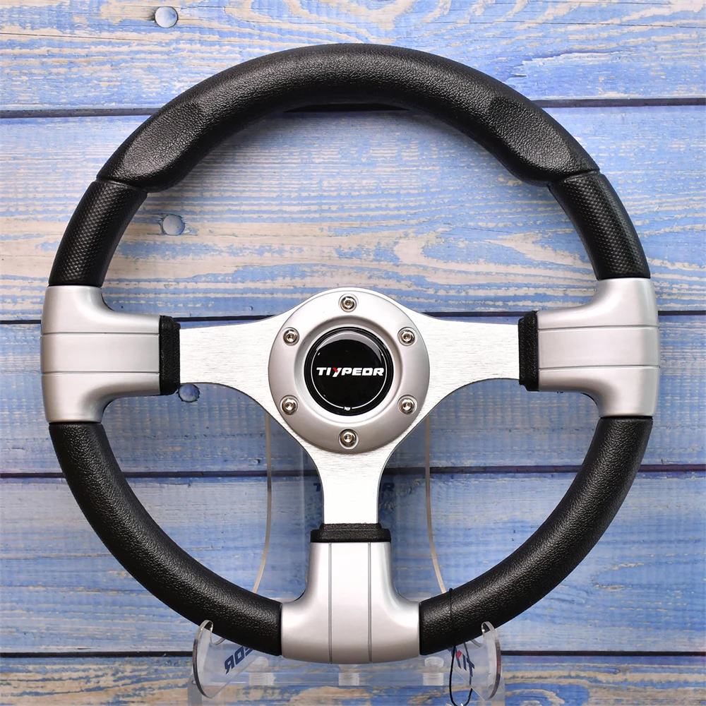 TIYPEOR High Quality 320mm 13 Inch Racing Steering Wheel Aluminum Alloy Style PU Modification Steering Wheel for Golf