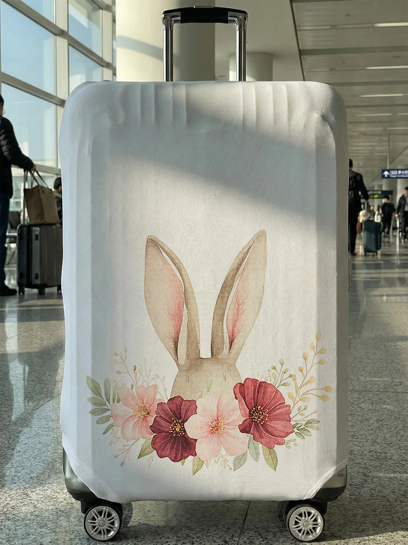 

Rabbit ear flower luggage protection cover, suitable for 18-32 inch luggage covers, luggage handle gloves, travel accessories