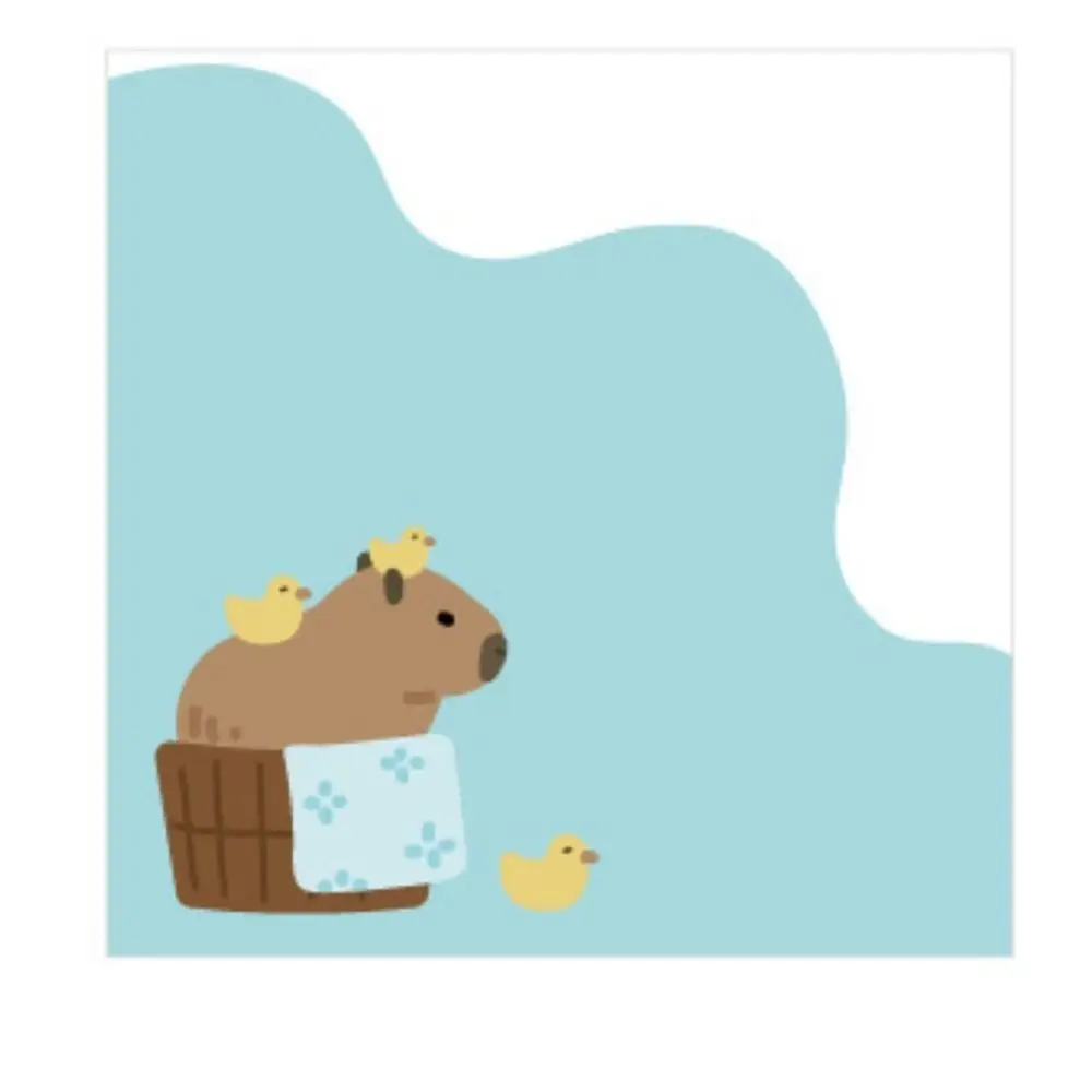 Capybara Kawaii Memo Pad, INS Cartoon Message Paper Postado, Notepad Papelaria, 100 Folhas