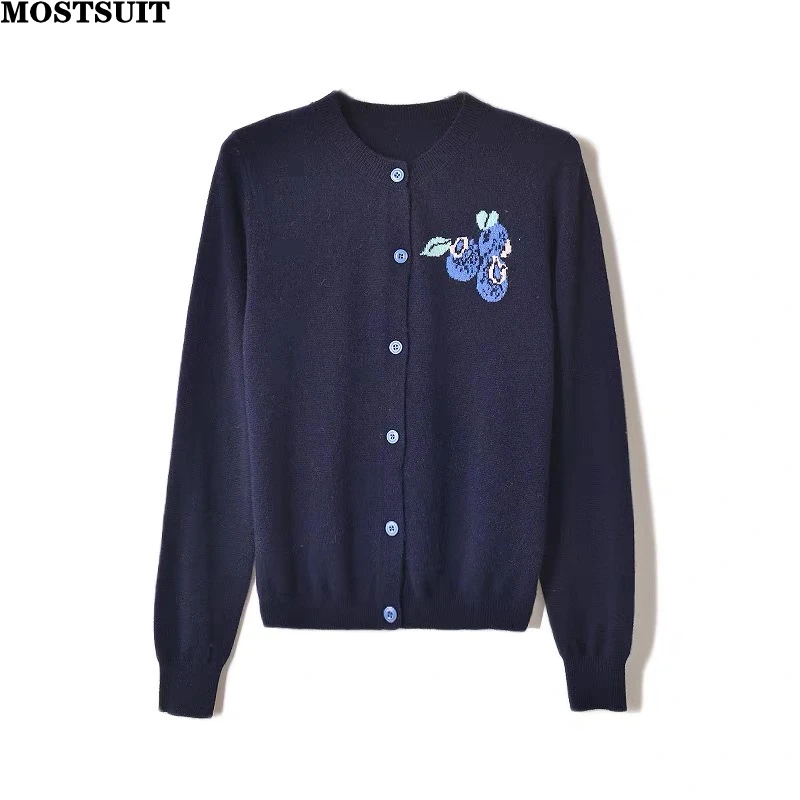 

Элегантный вязаный кардиган, женский свитер, зима 2025 года, однобортный трикотаж с длинными рукавами, топы, модные шикарные женские джемперы