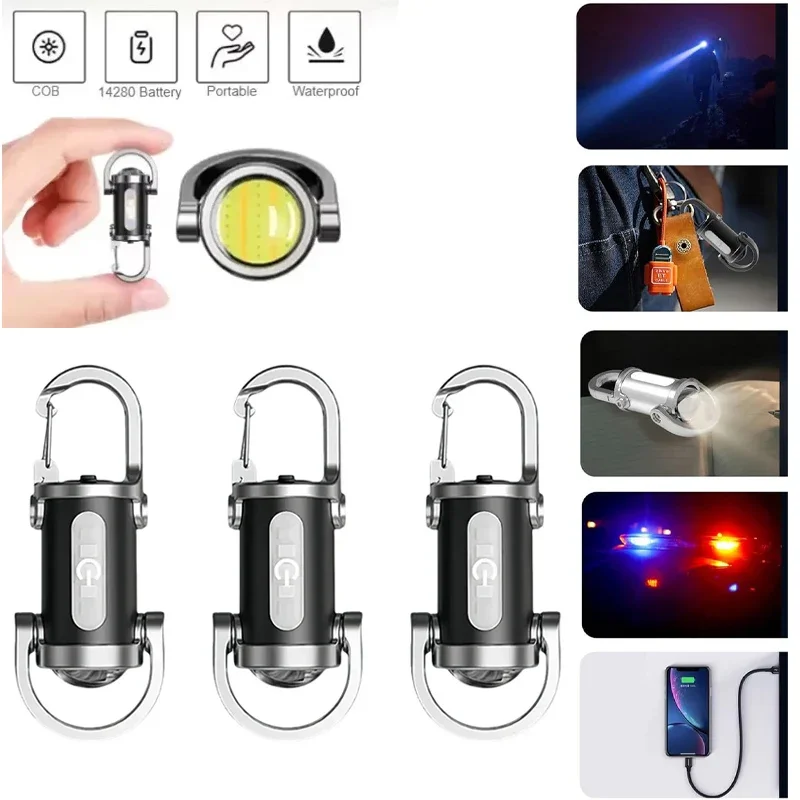 

Брелок-фонарик, мини-портативный фонарик EDC, боковой фонарь, карманный перезаряжаемый брелок-фонарик, уличный фонарик для кемпинга